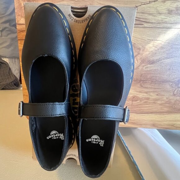 Dr Martens BRAND-NEW Elphie Virginia Leather Mary Jane Shoes Women's Sz 7 - Picture 8 of 13